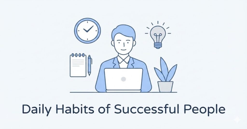 daily habits of successful people illustration