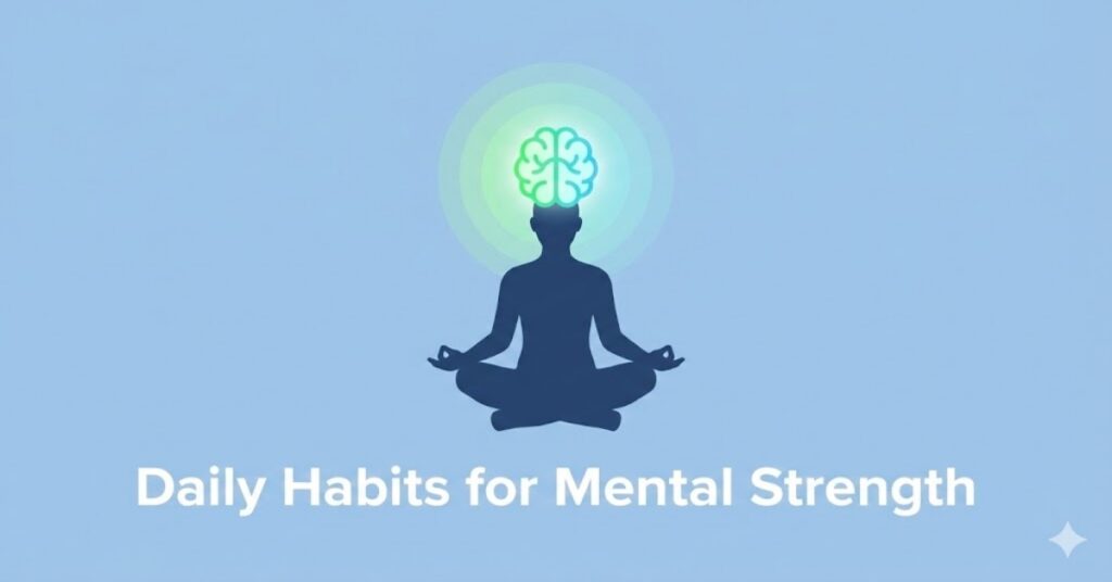daily habits for mental strength illustration
