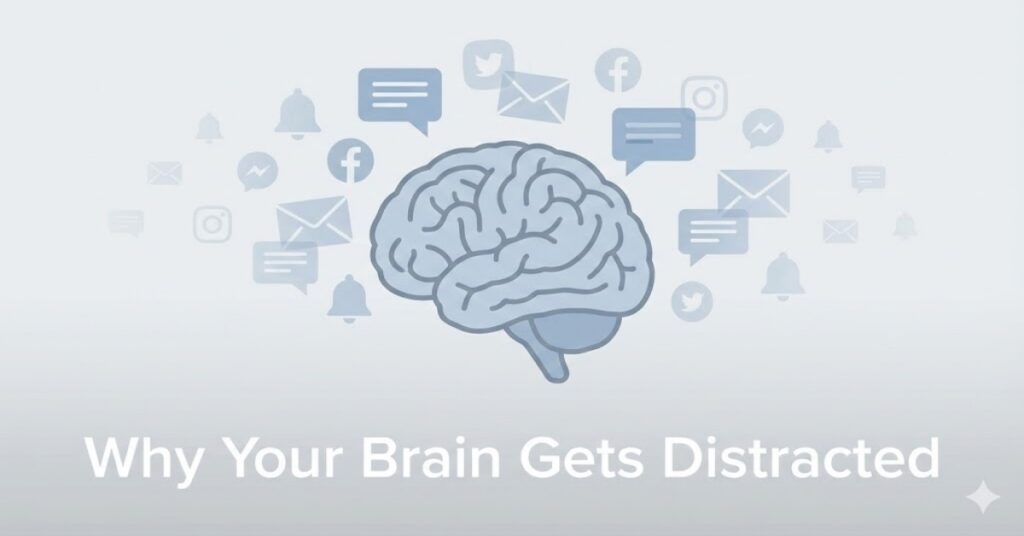 why your brain gets distracted illustration